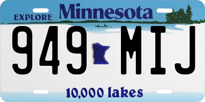 MN license plate 949MIJ