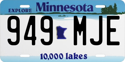 MN license plate 949MJE
