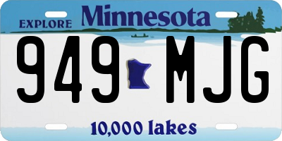 MN license plate 949MJG