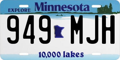 MN license plate 949MJH