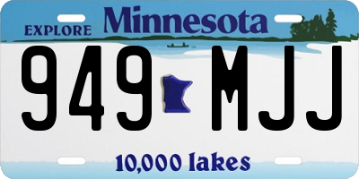 MN license plate 949MJJ