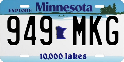 MN license plate 949MKG