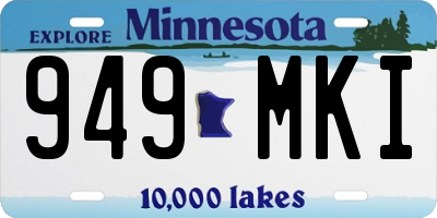 MN license plate 949MKI