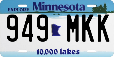MN license plate 949MKK