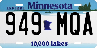 MN license plate 949MQA