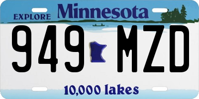 MN license plate 949MZD