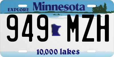 MN license plate 949MZH