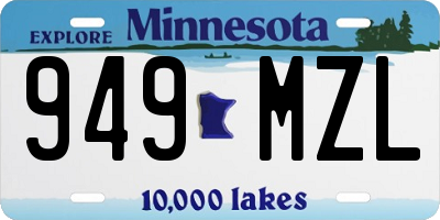 MN license plate 949MZL
