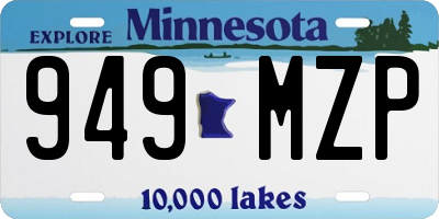 MN license plate 949MZP