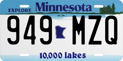 MN license plate 949MZQ