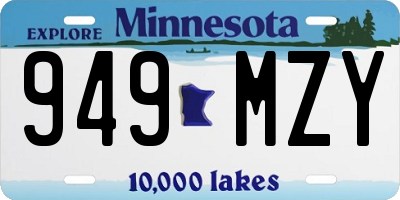 MN license plate 949MZY