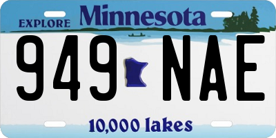 MN license plate 949NAE