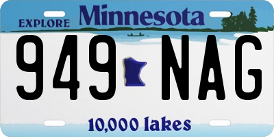 MN license plate 949NAG