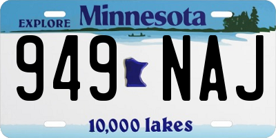 MN license plate 949NAJ