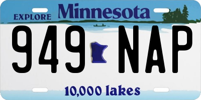 MN license plate 949NAP