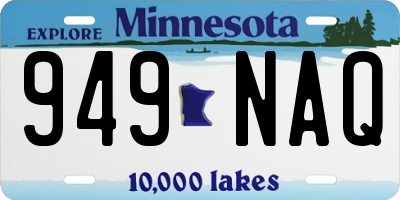 MN license plate 949NAQ