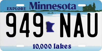 MN license plate 949NAU