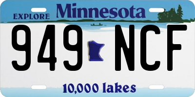 MN license plate 949NCF