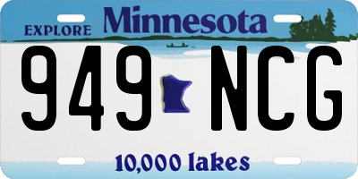 MN license plate 949NCG