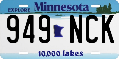 MN license plate 949NCK