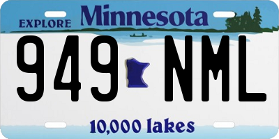 MN license plate 949NML