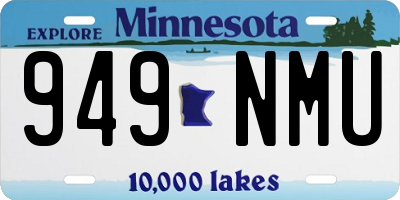 MN license plate 949NMU