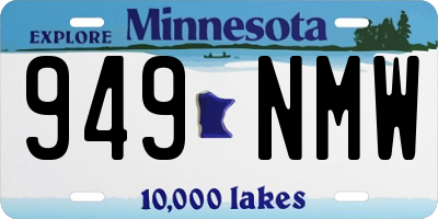 MN license plate 949NMW