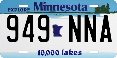 MN license plate 949NNA