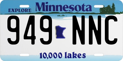 MN license plate 949NNC