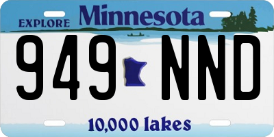 MN license plate 949NND