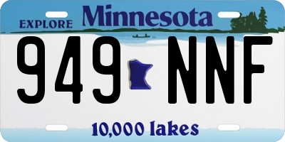 MN license plate 949NNF