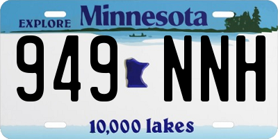 MN license plate 949NNH