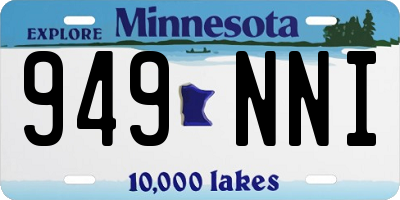MN license plate 949NNI