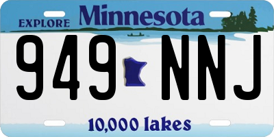 MN license plate 949NNJ