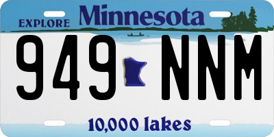 MN license plate 949NNM