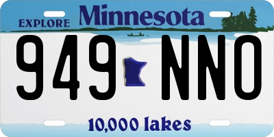 MN license plate 949NNO