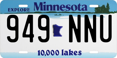 MN license plate 949NNU