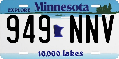 MN license plate 949NNV