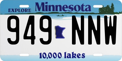 MN license plate 949NNW
