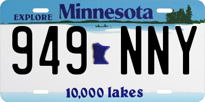 MN license plate 949NNY