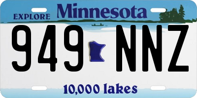 MN license plate 949NNZ