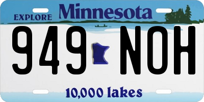 MN license plate 949NOH