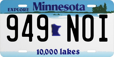 MN license plate 949NOI