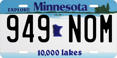 MN license plate 949NOM