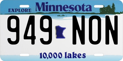 MN license plate 949NON