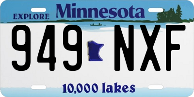 MN license plate 949NXF