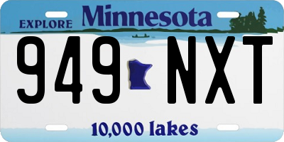 MN license plate 949NXT