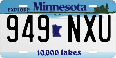 MN license plate 949NXU