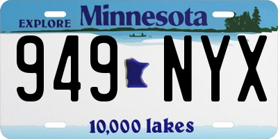 MN license plate 949NYX