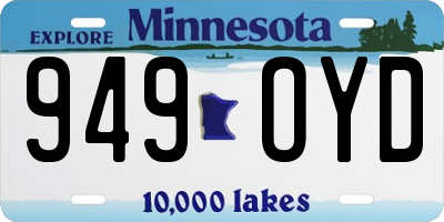 MN license plate 949OYD